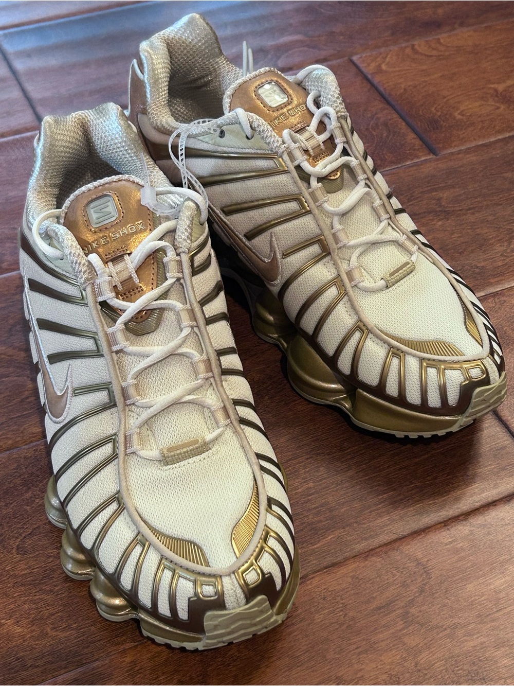 NEW Nike Shox TL Metallic Gold/Celestial Gold/Copper IM7189 113 Women’s US 7.5 - Picture 3 of 13
